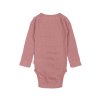 Merino body dětské dlouhý rukáv PP911 PETIT PIAO - růžové Nostalgic Rose