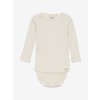 Dětské body s dlouhým rukávem z bavlny a modalu Minymo - krémové Seedpearl