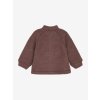 Dětská merino mikina na zip CeLaVi - hnědá Marron