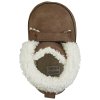 Dětské teplé capáčky z umělé kůže s protiskluzovou podrážkou Sterntaler - 5302510 hnědé 985