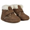 Dětské teplé capáčky z umělé kůže s protiskluzovou podrážkou Sterntaler - 5302510 hnědé 985