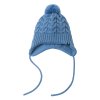 Dětská pletená merino čepice Reima Paljakka - modrá Blue Ocean
