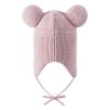 Dětská zimní čepice z čisté merino vlny s podšívkou z organické bavlny Reima Kuuru - růžová Pale rose