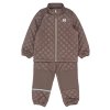 Dětský termo set bunda a kalhoty Mikk-Line - hnědý Chocolate Chip