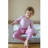 Dětské merino body ze 100% merino vlny dlouhý rukáv Jaquard SAFA - růžové