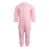 Dětský rostoucí overal/pyžamo ze 100% merino vlny Jaquard SAFA - růžový