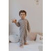 Dětský rostoucí overal/pyžamo ze 100% merino vlny Jaquard SAFA - béžový