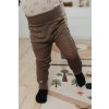Dětské rostoucí legíny ze 100% merino vlny Jaquard SAFA - hnědé