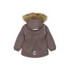 Dětská zimní bunda s umělou kožešinou 11107 Mikk-line - hnědá Sparrow
