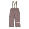 Dětské zimní kalhoty s kšandami 11110 Mikk-Line - hnědé Sparrow