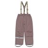 Dětské zimní kalhoty s kšandami 11110 Mikk-Line - hnědé Sparrow