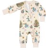 Bambusové dětské rostoucí pyžamo (overal) Geggamoja - Pippi Beige