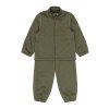 Dětský termo set bunda a kalhoty Mikk-Line - Warm zelená barva Dusty Olive