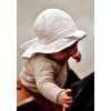 Dětský klobouček proti slunci bavlna bílá Mikk-Line