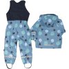 Dětská nepromokavá zateplená souprava do větru i deště modrá Geggamoja