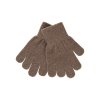 Dětské pletené vlněné prstové rukavice sada 3ks Mikk-Line Dark Mink