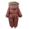 Extra teplá kombinéza pro děti mahagonová s kožíškem 2