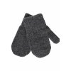 3 páry dětské pletené palčáky se třpytkami Mikk-Line - Dark Mink-Black-Antrazite