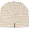 Dětská tenká bambusová čepice Soft beige zebra Geggamoja