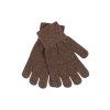 Dětské pletené vlněné prstové rukavice sada 3ks Mikk-Line Nightshade-Chocolate Chip-Rose Brown