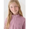 Dětská fleecová mikina rolákového střihu LIGHT PINK 4F