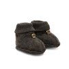 Mikk-Line Children's Merino Booties - Dark Brown Melange