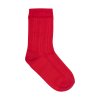 5 párů ponožek pro děti z bavlny s úpletem červené Minymo