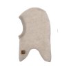 Kinder Merino Kapuze Beige Melange Offwhite Mikk Line