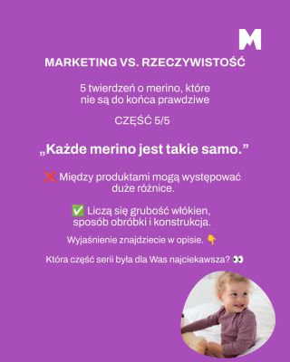 MARKETING VS. RZECZYWISTOŚĆ: 5/5 🐑 „Każde merino jest takie samo.” Na metce może widnieć napis Merino, ale często na tym...