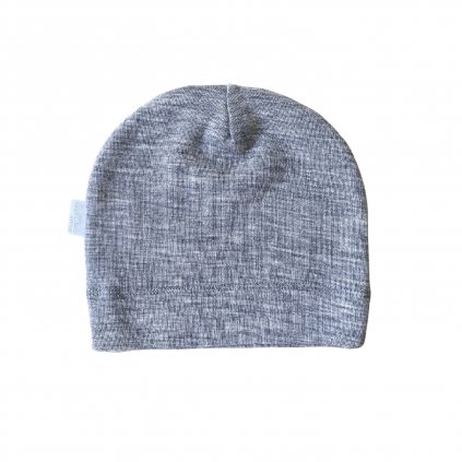 Dětská čepička z merino vlny šedá SWEET CHEEKS MERINO