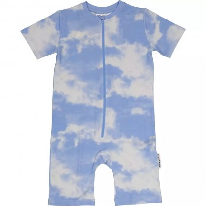 Dětský letní overal bambusový pyžamo Blue sky Geggamoja