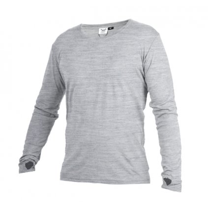 Pánské merino triko dlouhý rukáv Grey Marle Merino365