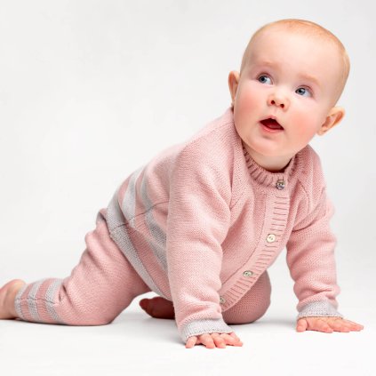 Svetr z merino vlny pro děti růžový AURELIA SAFA