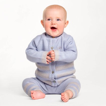 Svetr z merino vlny pro děti modrý AURELIA SAFA