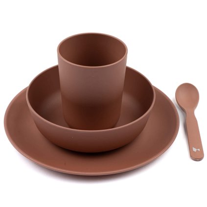 Dětská jídelní sada z bioplastu Clay Fabelab