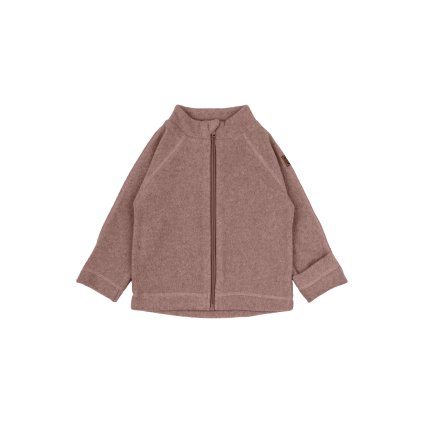 12003 Cotton Fleece Baby Jacket Burlwood Melange Extra 0