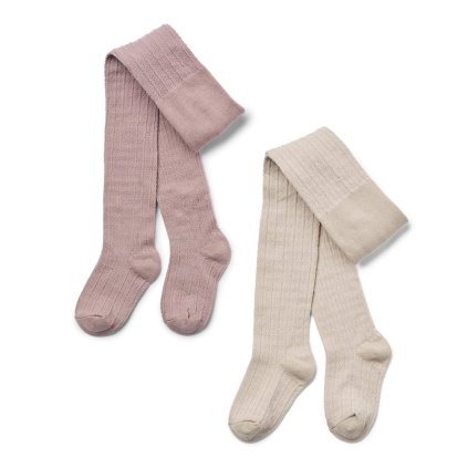 2 páry dětské merino punčocháče Karla Dry rose WHEAT