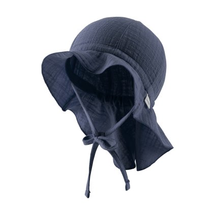 Dětský UV klobouk z jemného bavlněného mušelínu UV50+ STERNTALER 1512536 - barva modrá