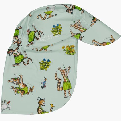 Dětský UV klobouk s kšiltem proti slunci Geggamoja - barva modrá Pettson and Findus