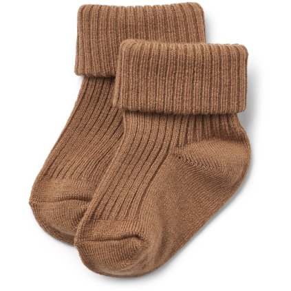 Dětské merino ponožky Wheat - caramel