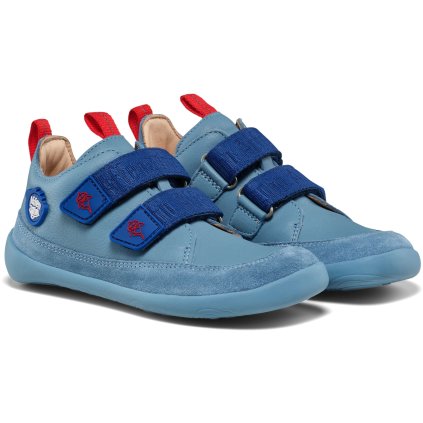 Dětské barefoot kožené boty Affenzahn - Sneaker Leather Buddy Shark