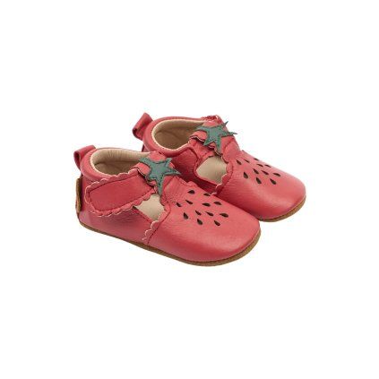 Dětské bačkůrky kožené capáčky Mikk-Line - 20019 Canyon Rose