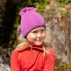Dětská čepice ze 100% merino vlny třešňová LUE SAFA