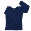 Dětské merino triko s dlouhým rukávem modré SWEET CHEEKS MERINO