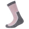 Dva páry merino ponožek NEVADA s vlněným froté šedá/růžová SAFA