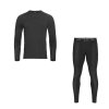 Pánské funkční prádlo set kalhoty a triko z polyesteru černá barva EXANI