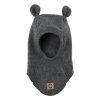 Merino kukla dětská s oušky šedá Anthracite Melange Mikk Line