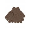 Dětské pletené rukavice se třpytkami barva Slate Black Mikk-Line