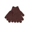 Dětské pletené vlněné prstové rukavice sada 3ks Mikk-Line Dark Mink
