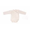 Dětské body zavinovací z merino vlny a hedvábí Cosilana s dlouhým rukávem krémové